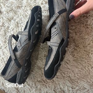 Skechers Women's Black Mary Jane Flats Memory Foam Casual Shoes